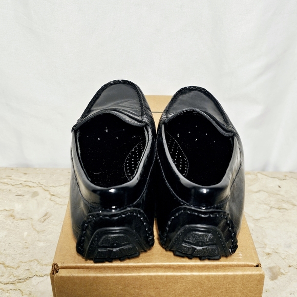 NIB L.L. Bean Womens Black Patent Leather Slip On Penny Loafers Moccasins 8M - Picture 4 of 6